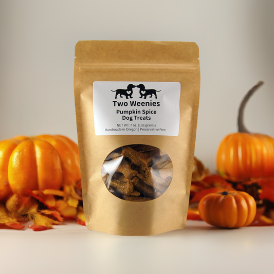 Two Weenies Pumpkin Spice Weenie - Shaped Dog Treats (7oz)